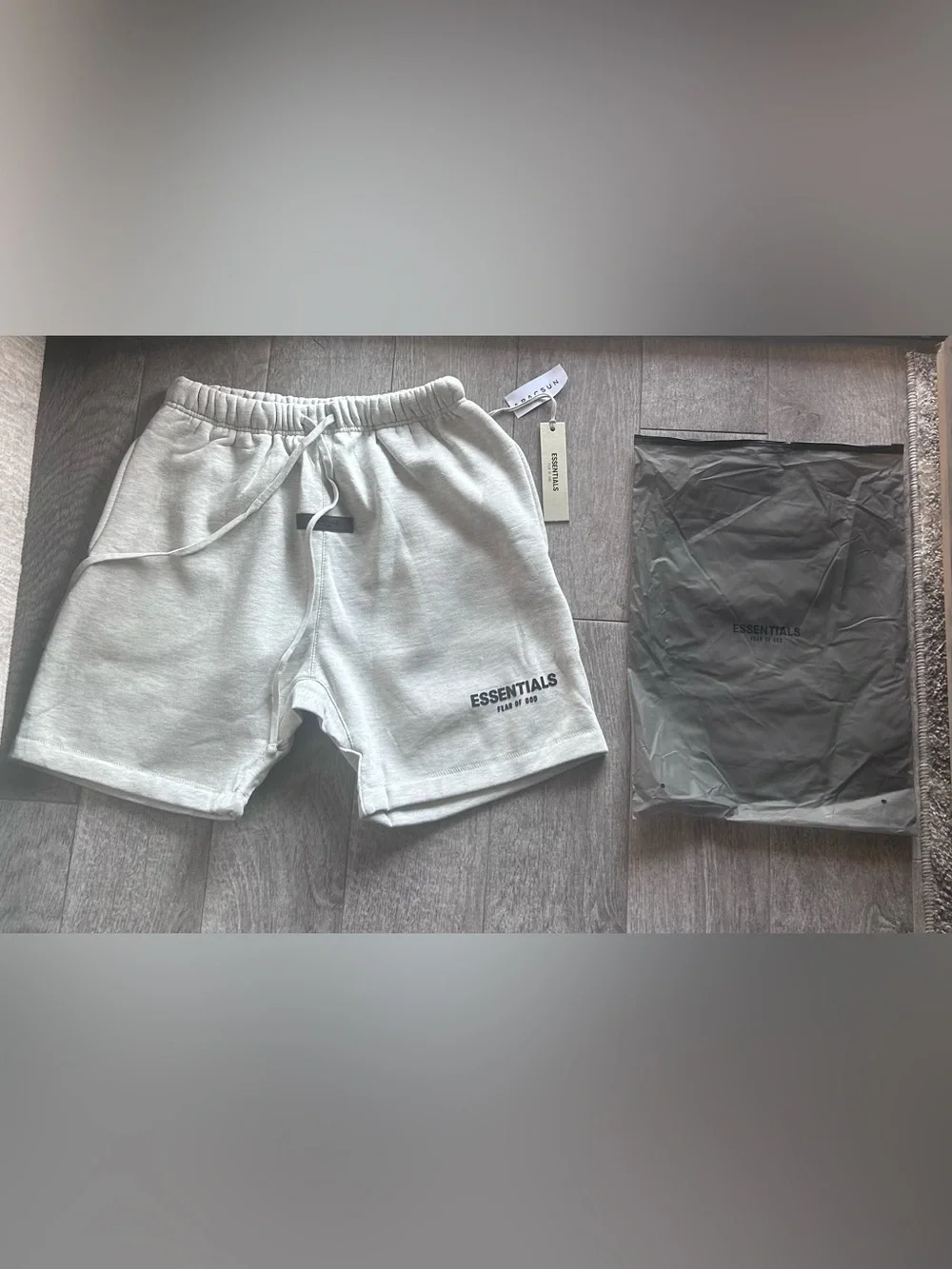 Fear of God Essentials Men’s Light Gray Fleece Shorts